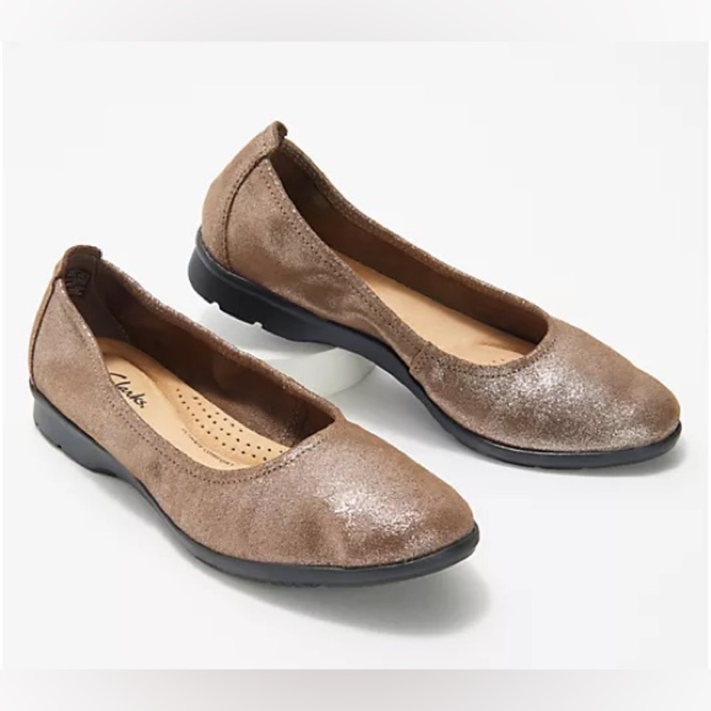 Clarks Collection Flexible Slip-On Flats - Jenette Ease casual classic comfy